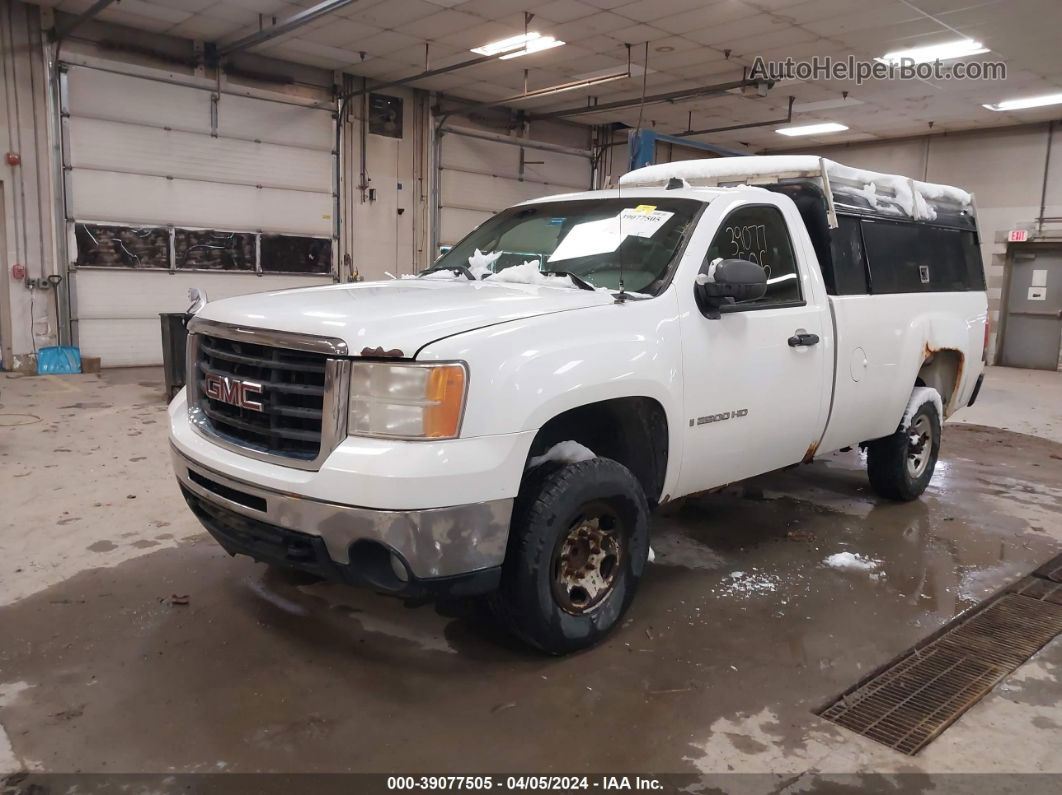 2008 Gmc Sierra 2500hd Work Truck White vin: 1GTHC24K48E172810