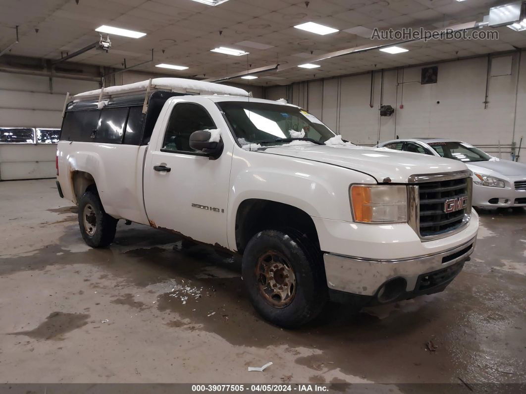 2008 Gmc Sierra 2500hd Work Truck White vin: 1GTHC24K48E172810