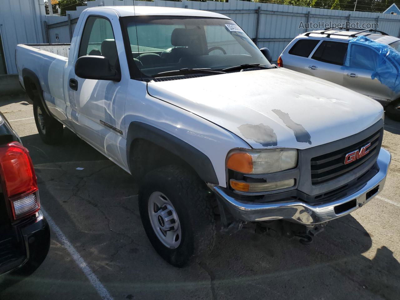 2007 Gmc Sierra C2500 Heavy Duty White vin: 1GTHC24U37E179599