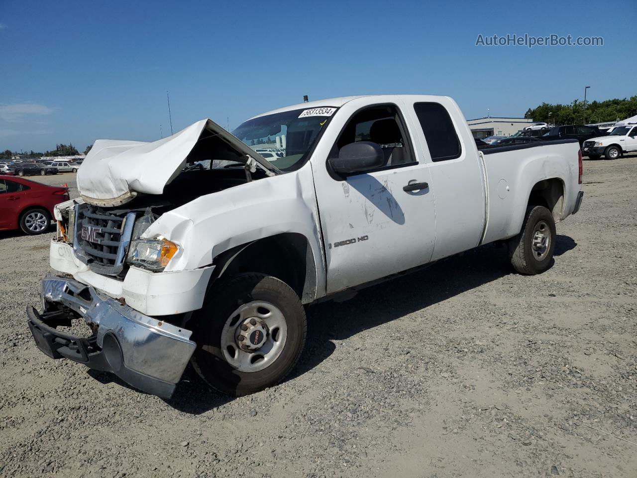 2008 Gmc Sierra C2500 Heavy Duty White vin: 1GTHC29K28E186987