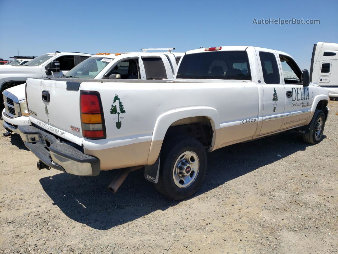 2007 Gmc Sierra C2500 Heavy Duty White vin: 1GTHC29U57E107795