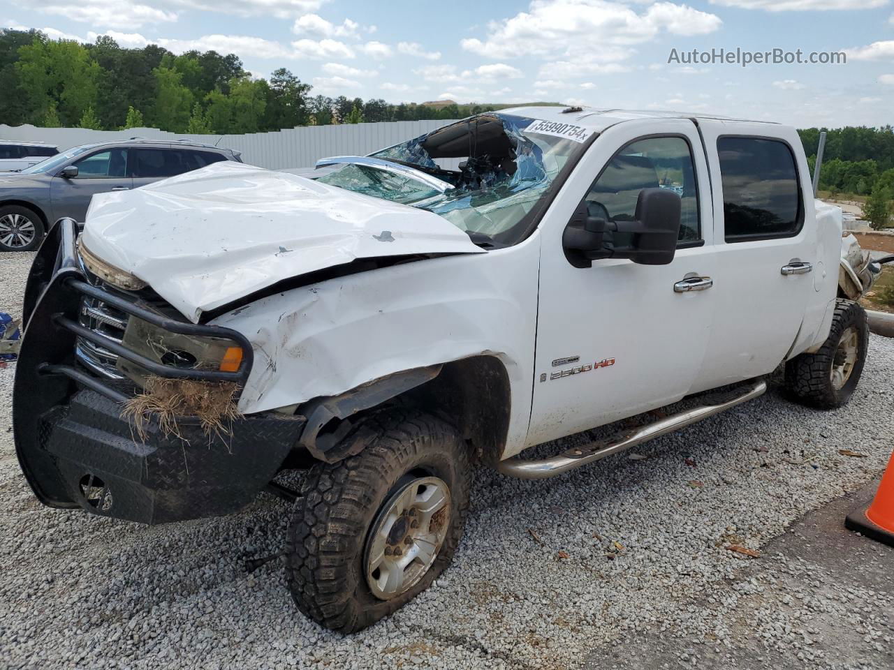 2008 Gmc Sierra K2500 Heavy Duty White vin: 1GTHK23608F168240