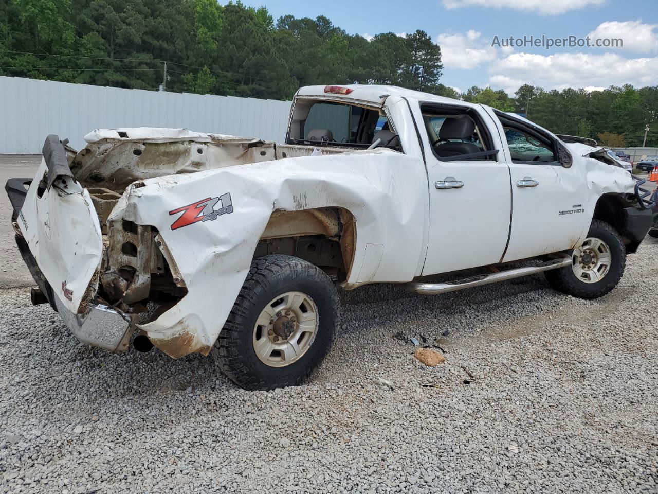 2008 Gmc Sierra K2500 Heavy Duty White vin: 1GTHK23608F168240