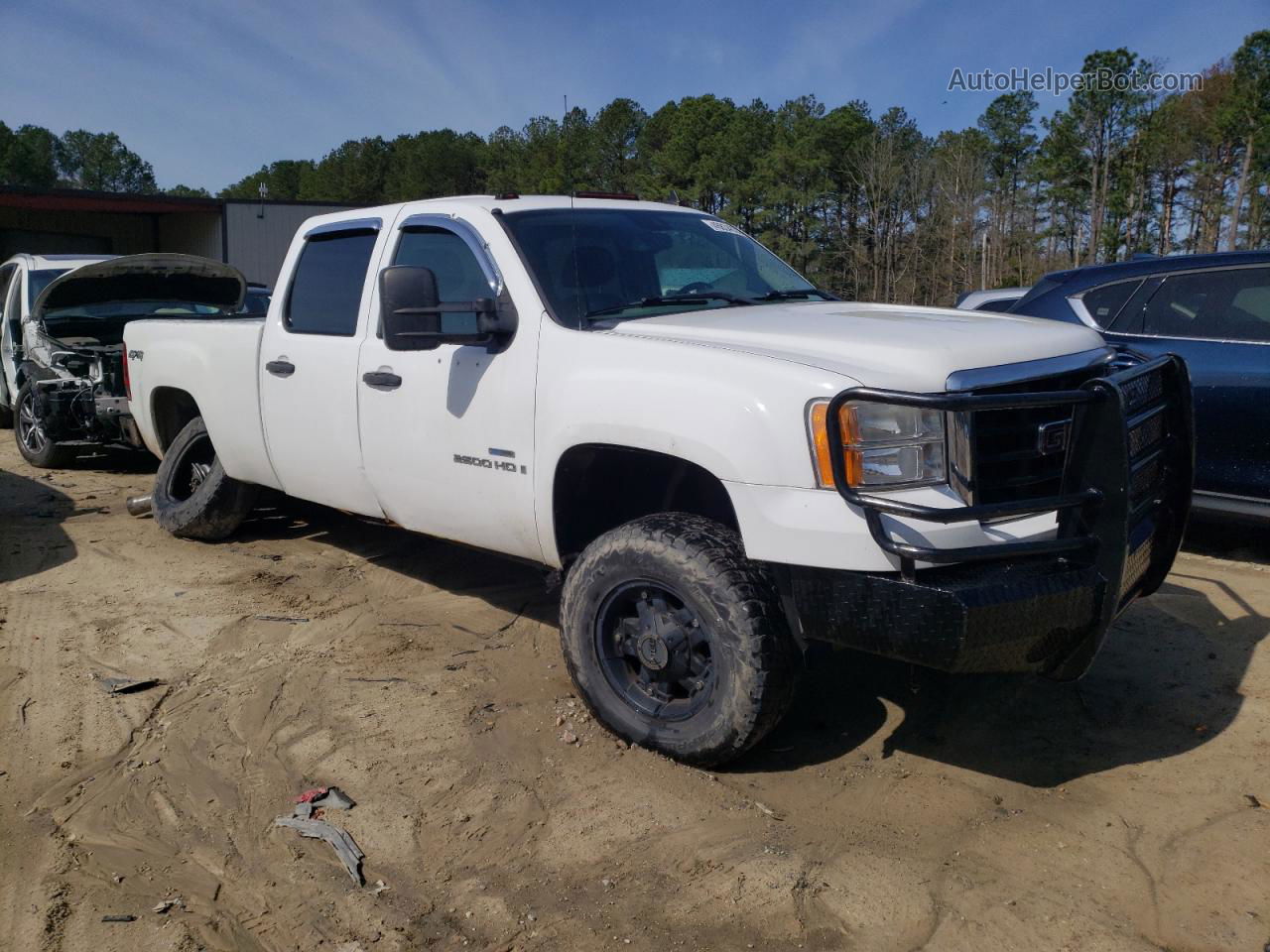 2008 Gmc Sierra K2500 Heavy Duty White vin: 1GTHK23648F151571