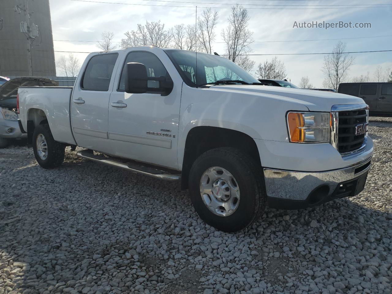 2008 Gmc Sierra K2500 Heavy Duty White vin: 1GTHK236X8F163322