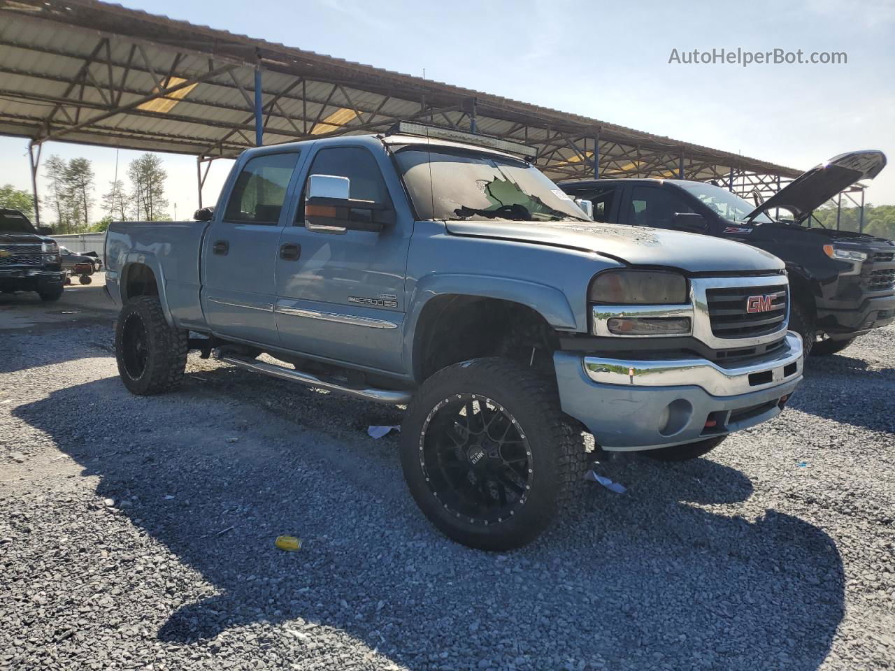 2007 Gmc Sierra K2500 Heavy Duty Blue vin: 1GTHK23D17F180586