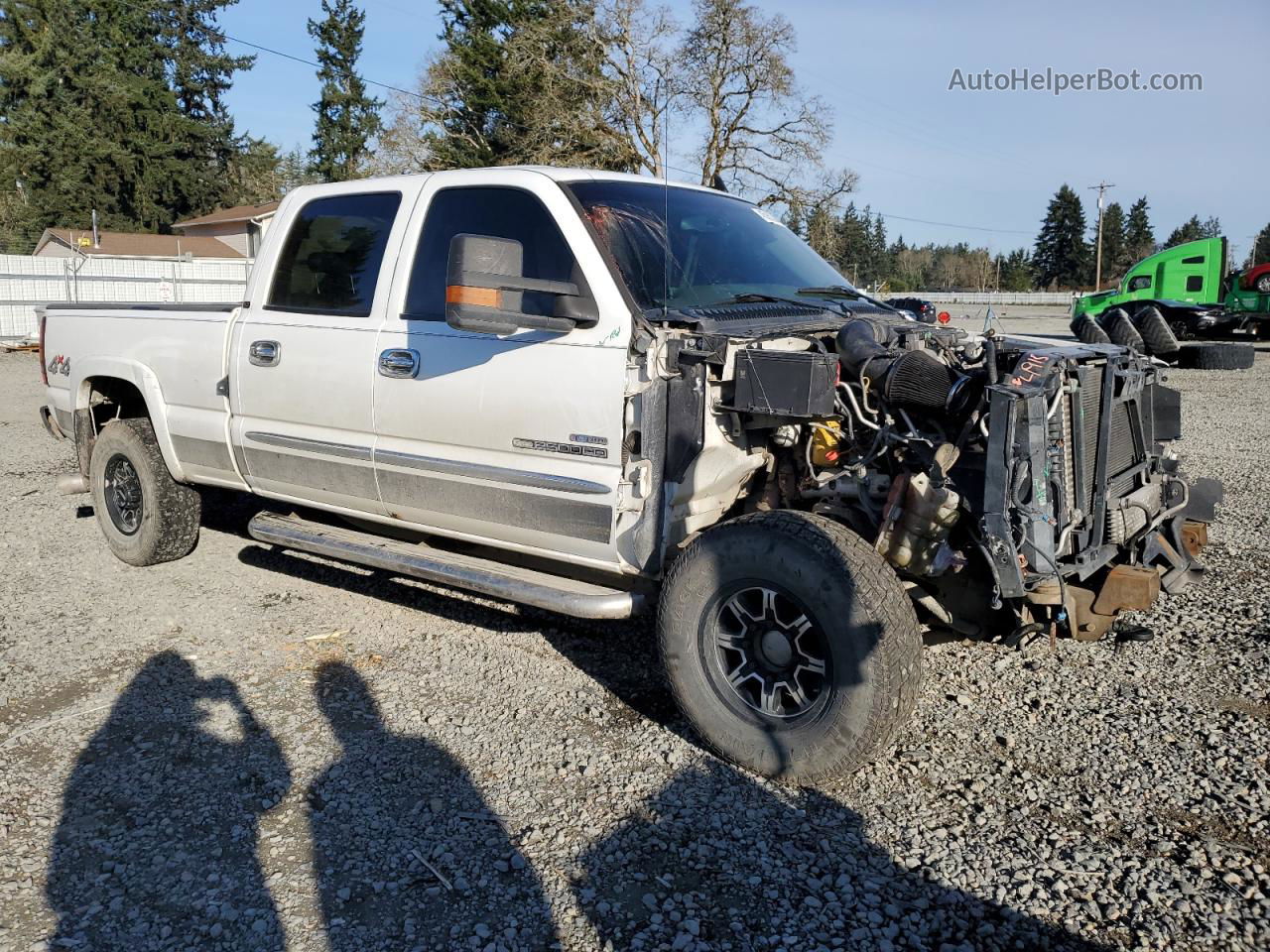 2007 Gmc Sierra K2500 Heavy Duty White vin: 1GTHK23D57F135652