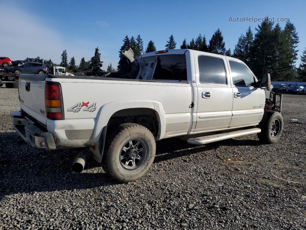 2007 Gmc Sierra K2500 Heavy Duty White vin: 1GTHK23D57F135652