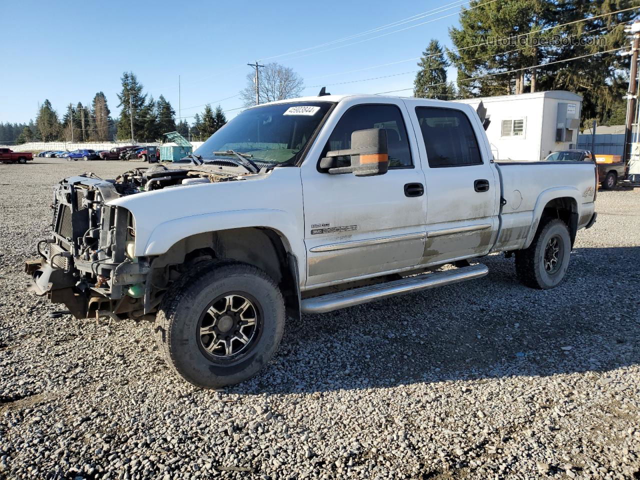 2007 Gmc Sierra K2500 Heavy Duty White vin: 1GTHK23D57F135652