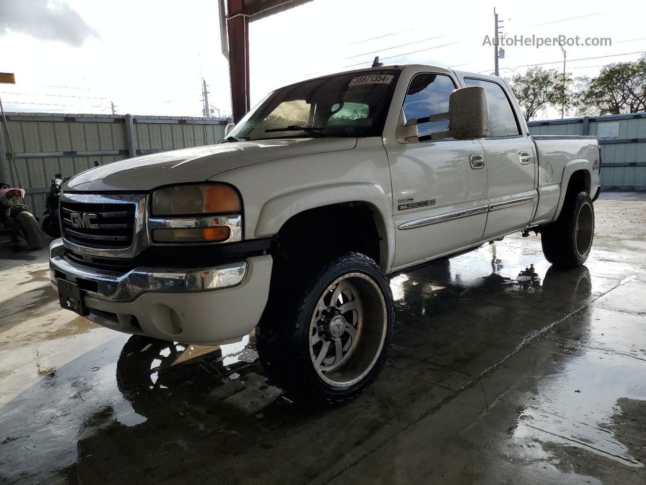 2007 Gmc Sierra K2500 Heavy Duty White vin: 1GTHK23DX7F102470