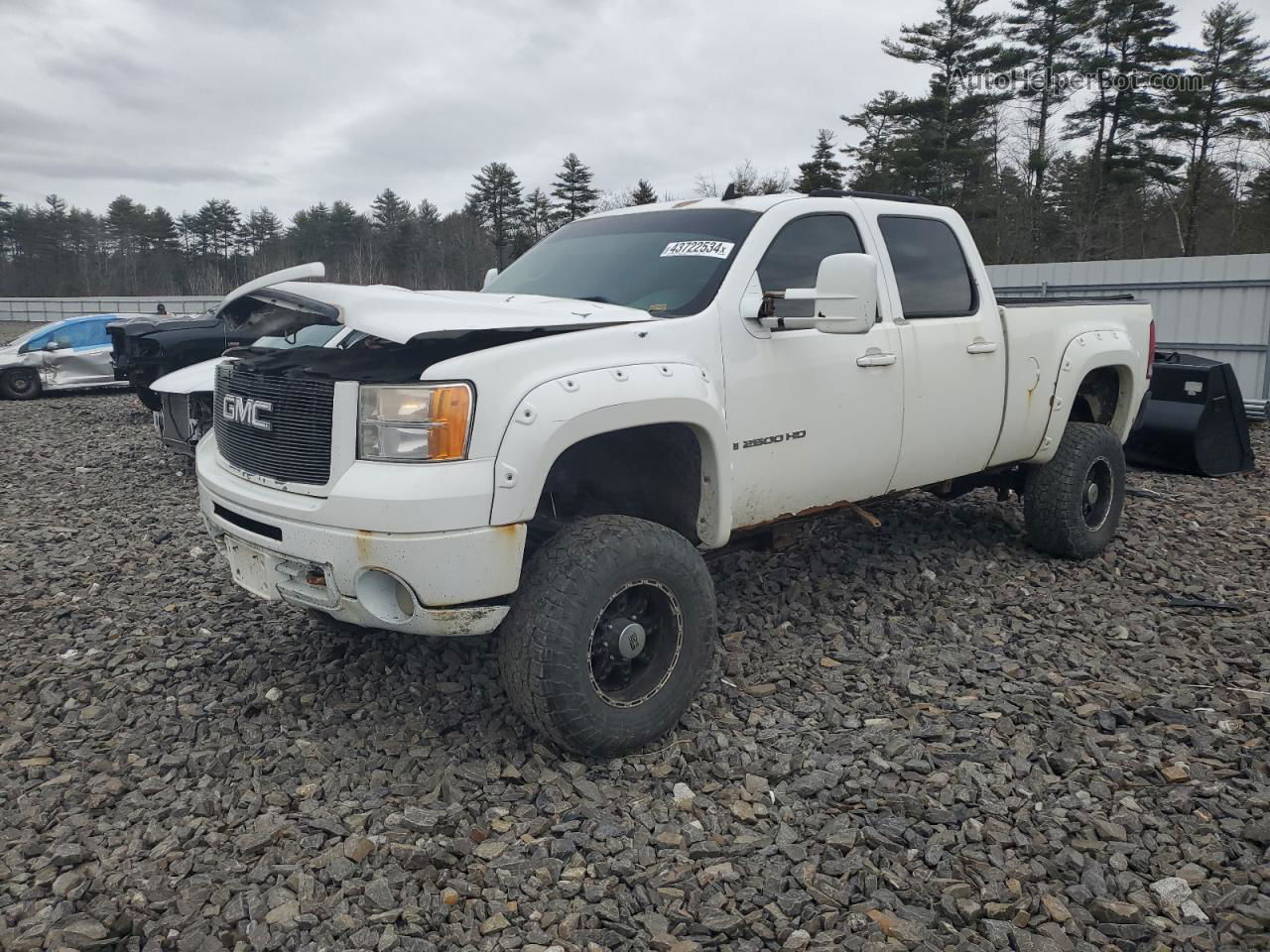 2007 Gmc Sierra K2500 Heavy Duty White vin: 1GTHK23K37F547373