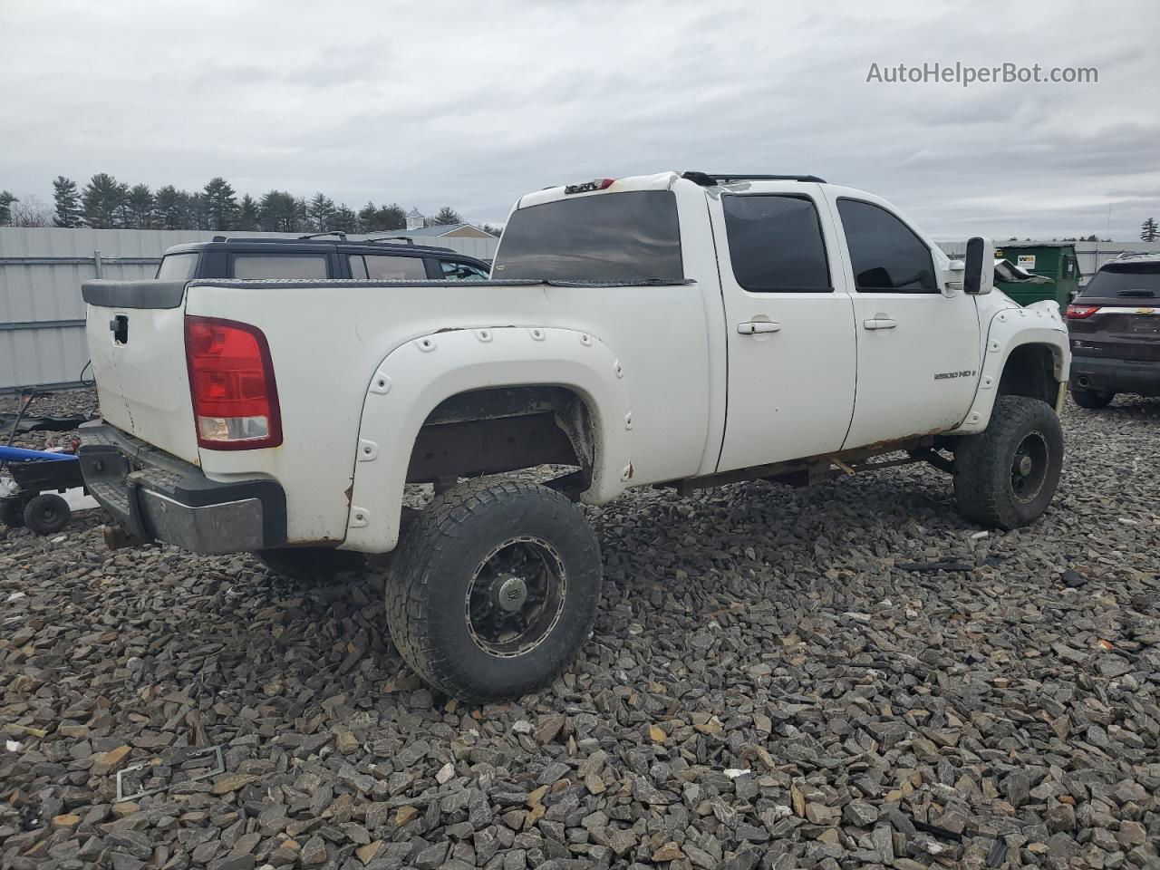 2007 Gmc Sierra K2500 Heavy Duty White vin: 1GTHK23K37F547373