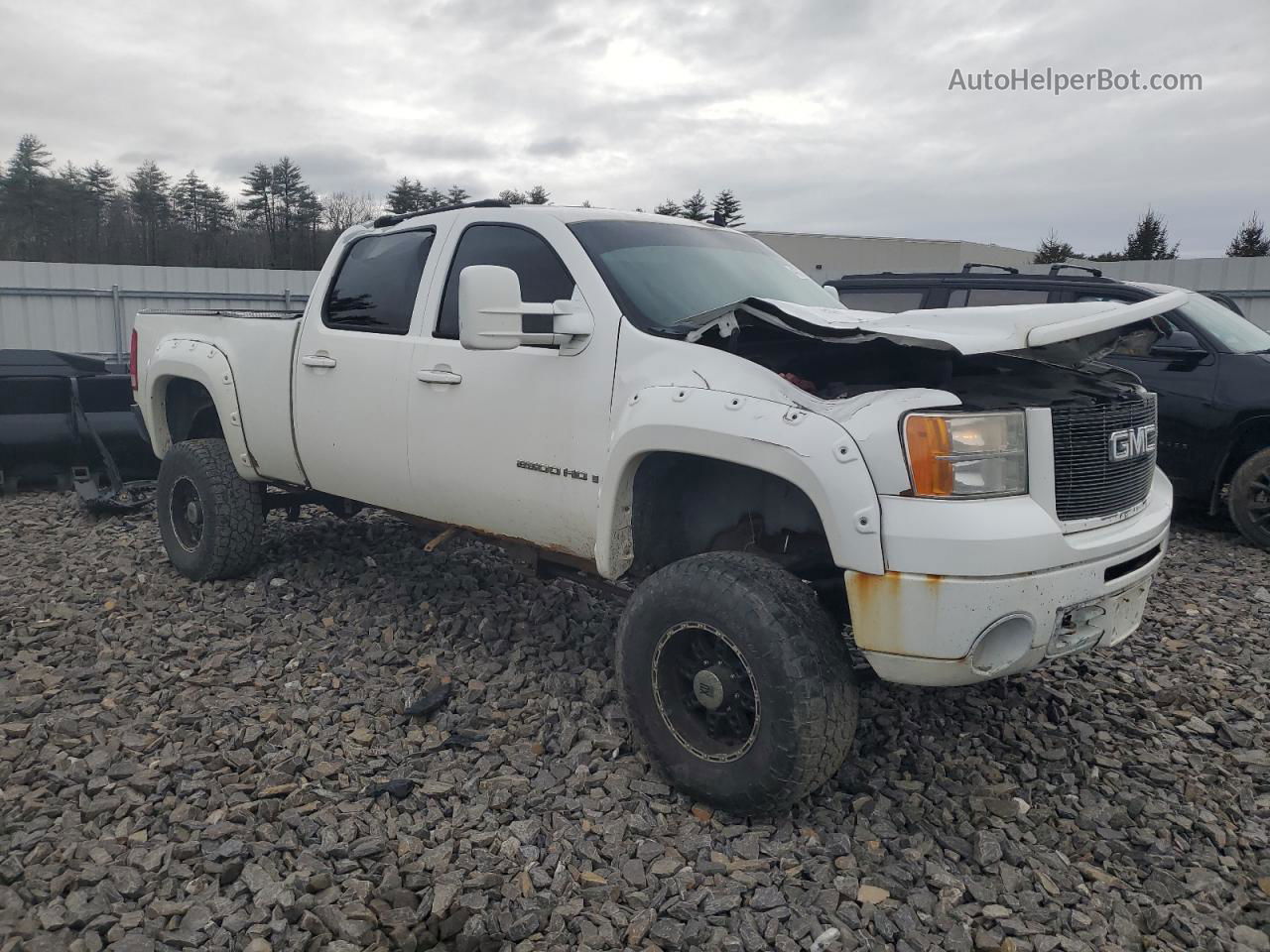 2007 Gmc Sierra K2500 Heavy Duty White vin: 1GTHK23K37F547373