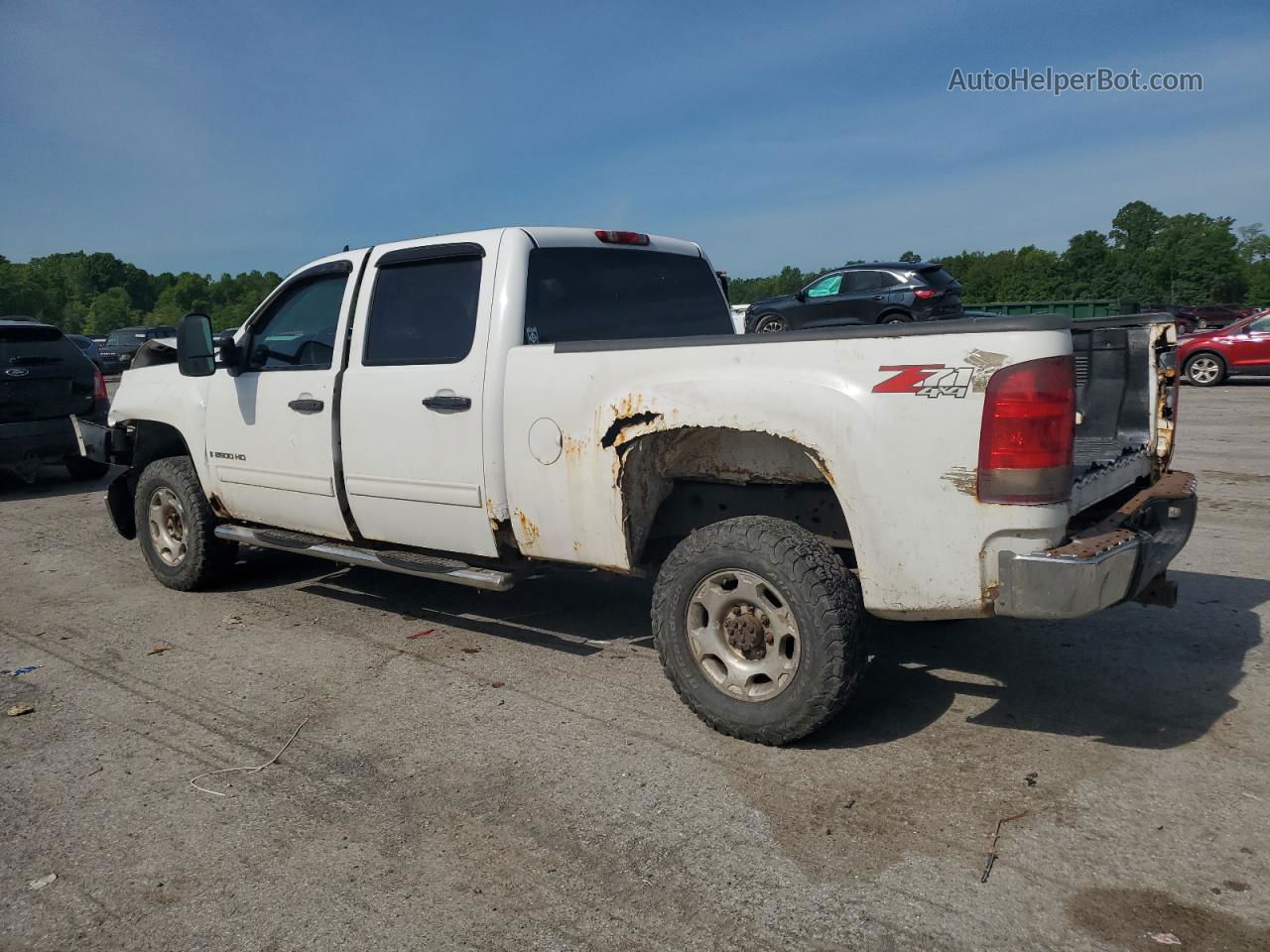 2008 Gmc Sierra K2500 Heavy Duty White vin: 1GTHK23K68F189901