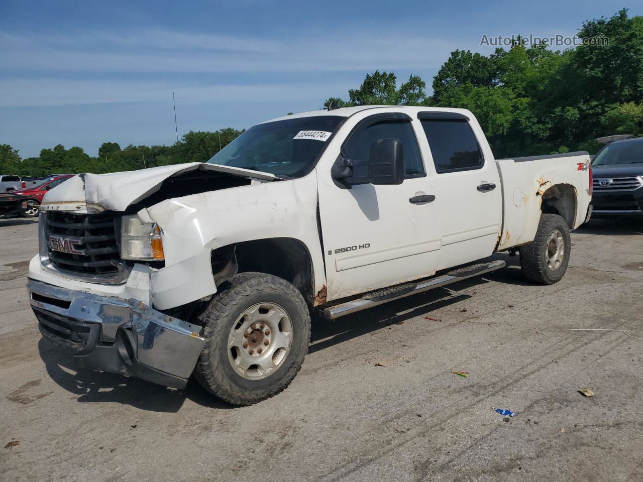 2008 Gmc Sierra K2500 Heavy Duty White vin: 1GTHK23K68F189901