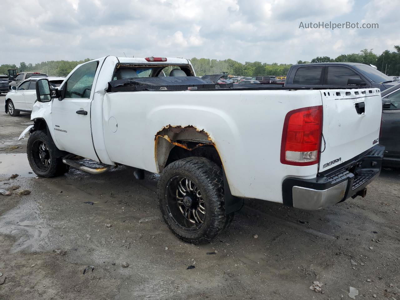 2008 Gmc Sierra K2500 Heavy Duty White vin: 1GTHK24658E142219