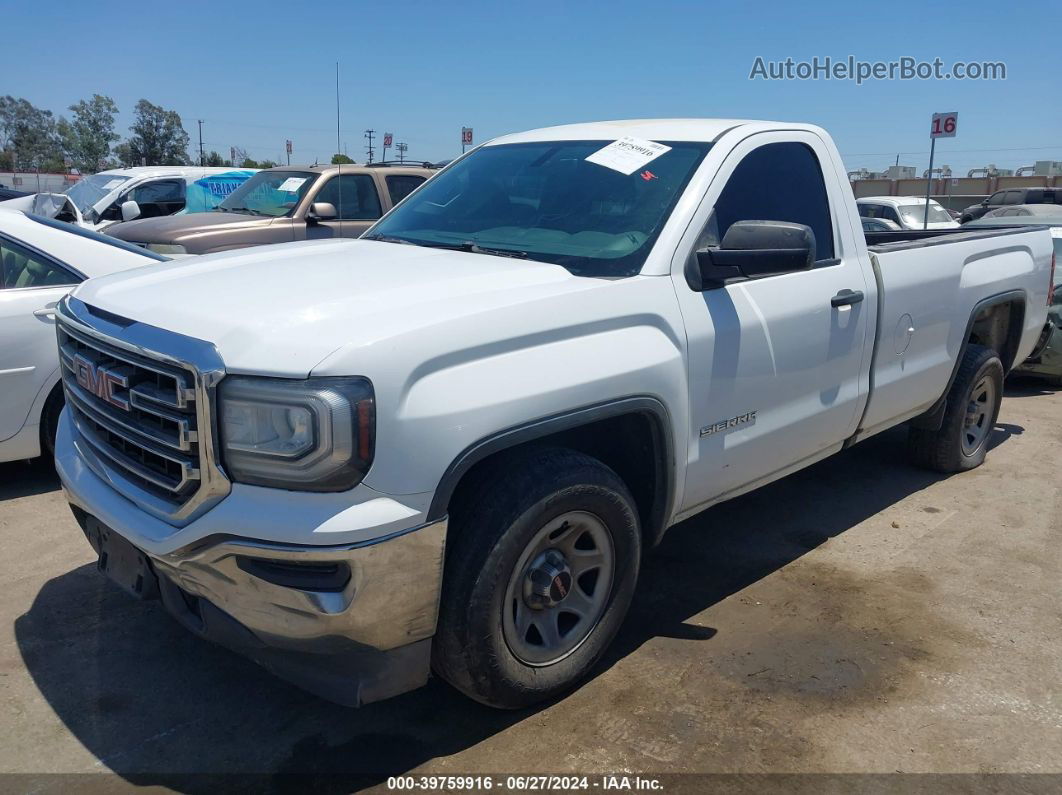 2016 Gmc Sierra 1500   White vin: 1GTN1LEC2GZ901237