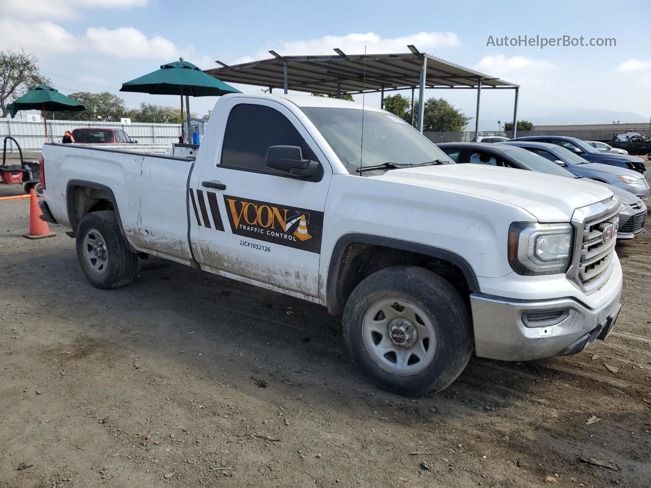 2016 Gmc Sierra C1500 White vin: 1GTN1LEC2GZ902436