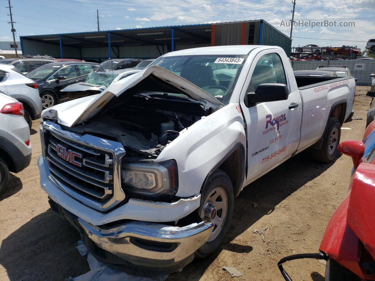 2016 Gmc Sierra C1500 White vin: 1GTN1LEC8GZ903851