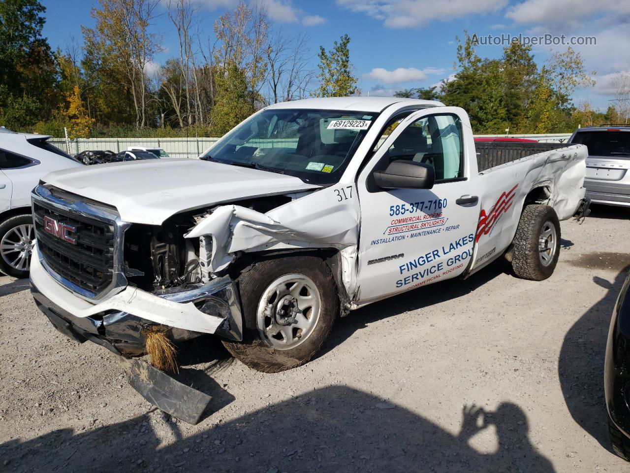 2016 Gmc Sierra C1500 White vin: 1GTN1LEH9GZ344824