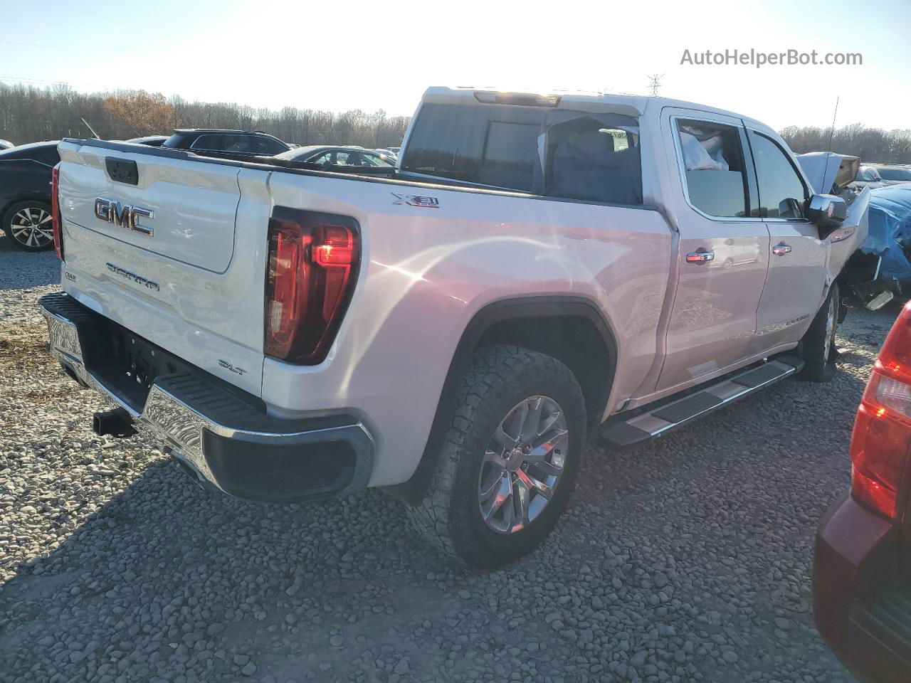 2020 Gmc Sierra K1500 Slt White vin: 1GTU9DEDXLZ260528