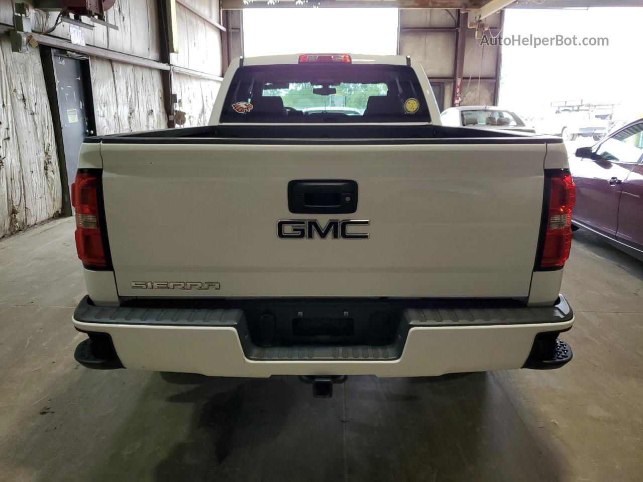 2016 Gmc Sierra K1500 White vin: 1GTV2LEC6GZ372582