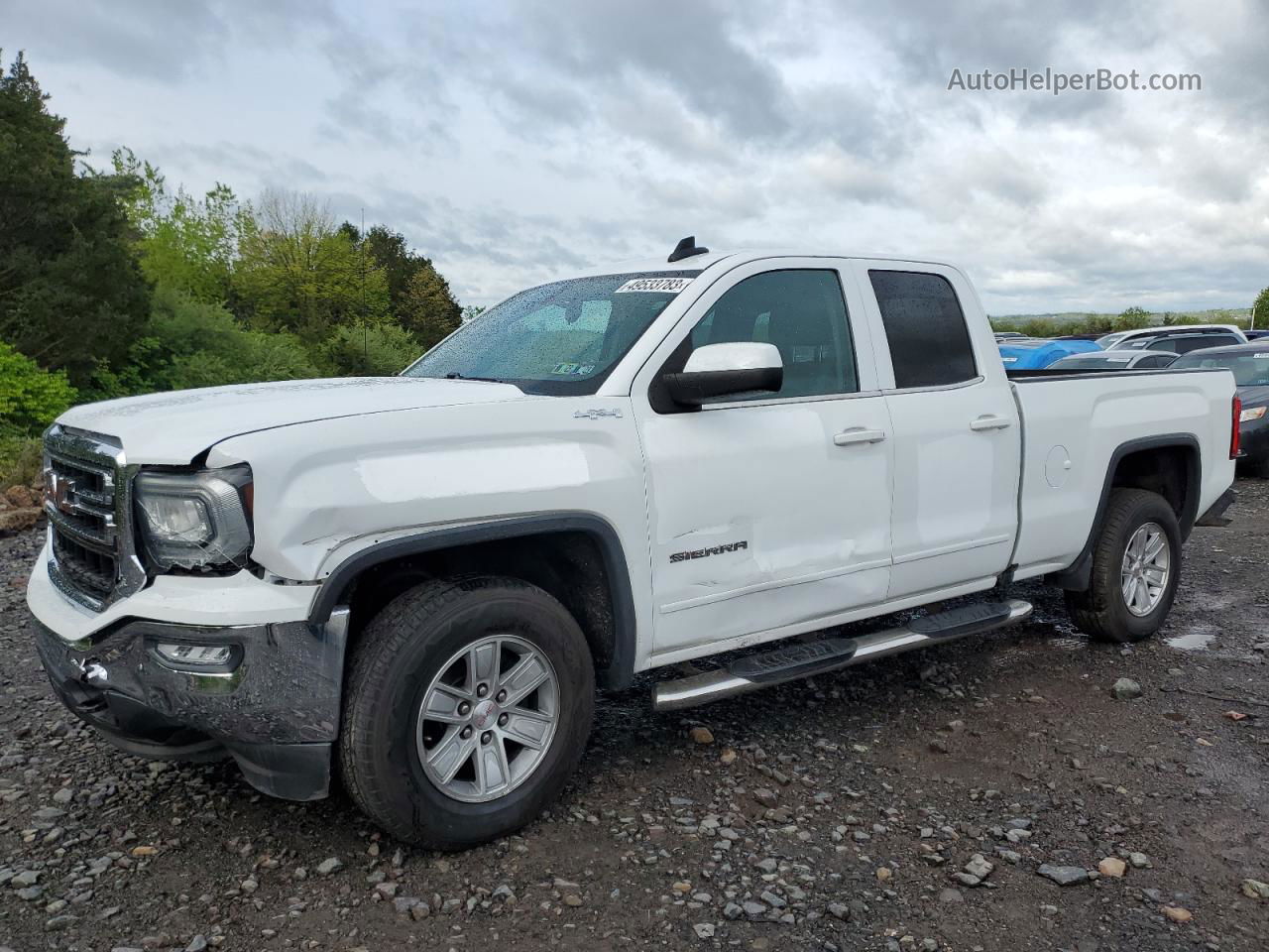 2016 Gmc Sierra K1500 Sle White vin: 1GTV2MEC4GZ207006