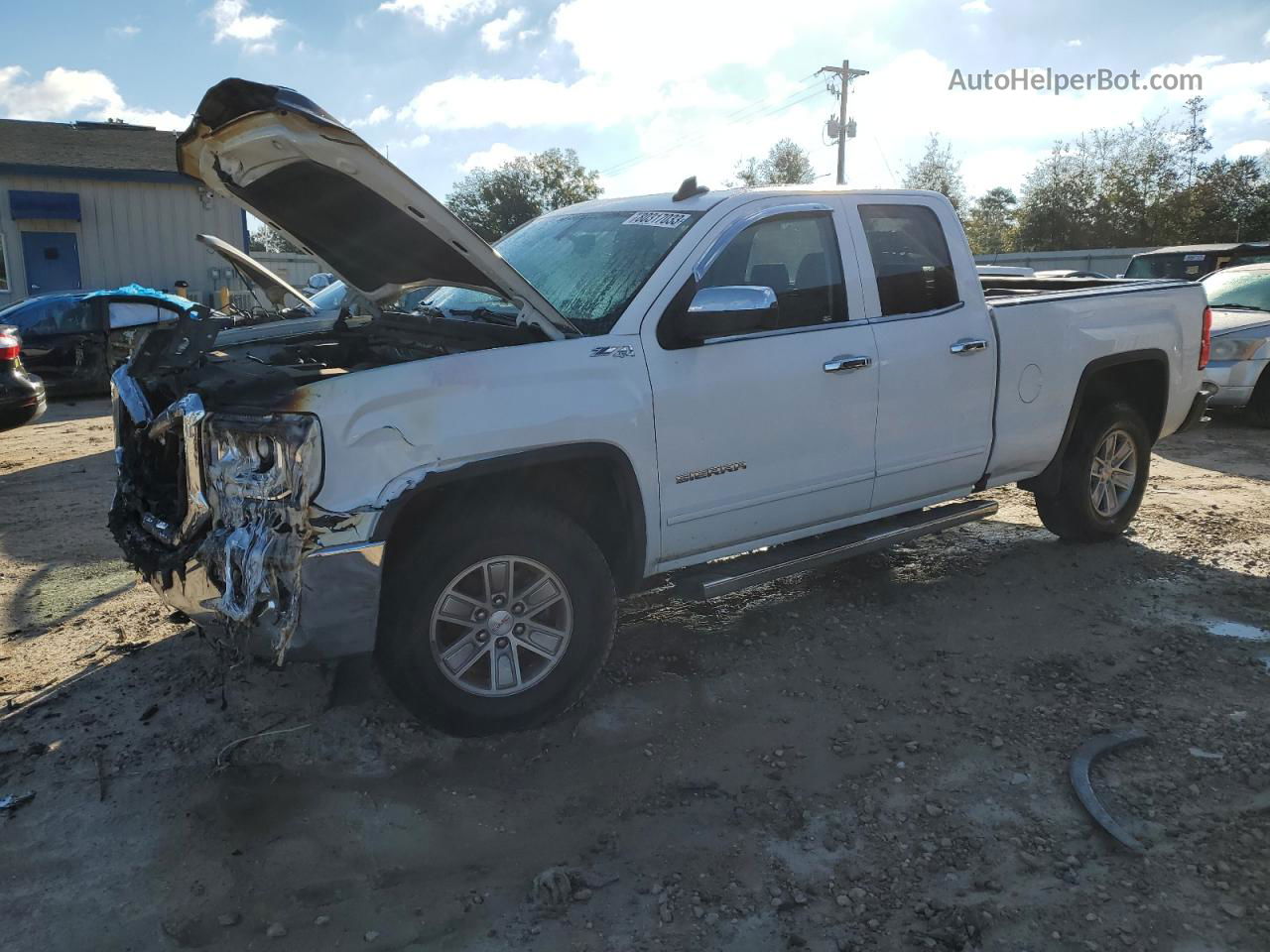 2016 Gmc Sierra K1500 Sle White vin: 1GTV2MEC6GZ107280