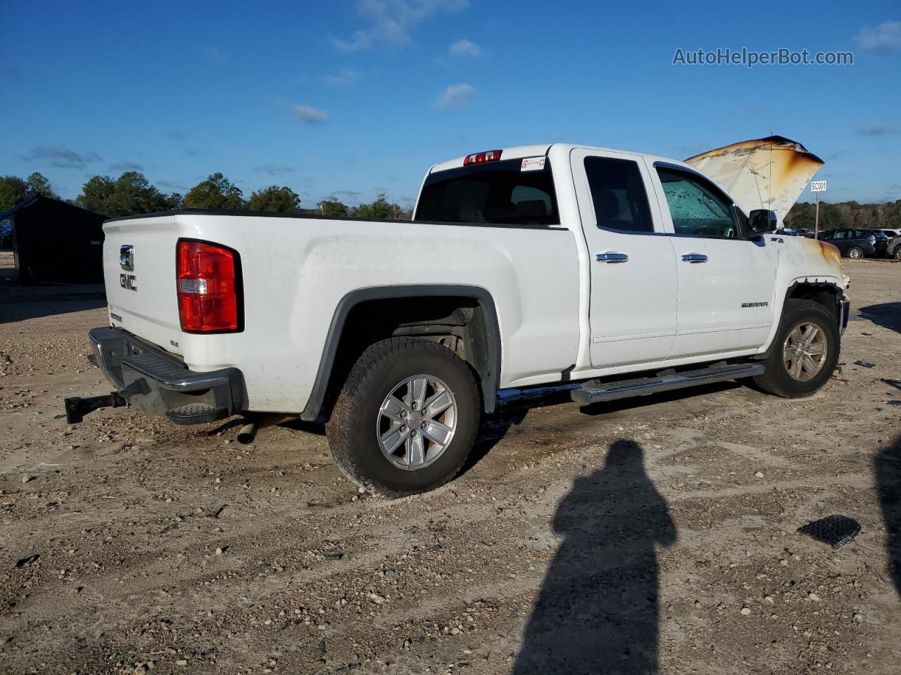 2016 Gmc Sierra K1500 Sle White vin: 1GTV2MEC6GZ107280