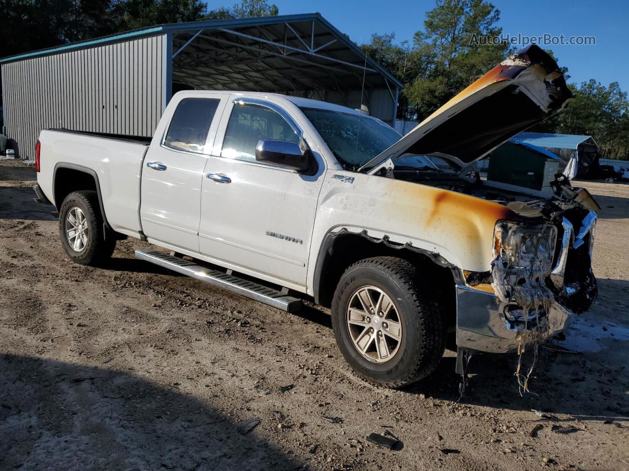 2016 Gmc Sierra K1500 Sle White vin: 1GTV2MEC6GZ107280