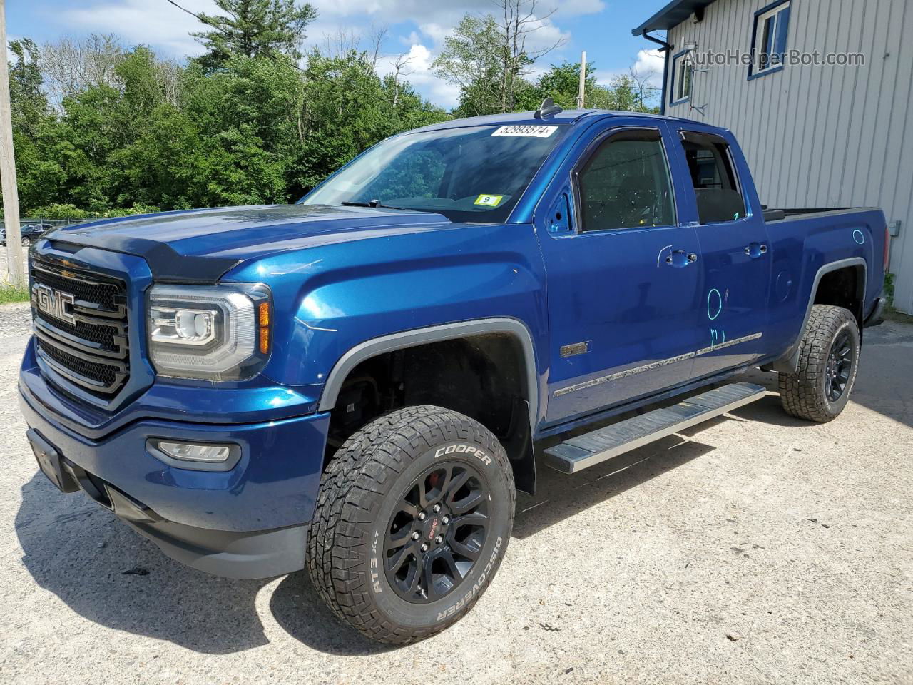 2016 Gmc Sierra K1500 Sle Синий vin: 1GTV2MEC9GZ385476