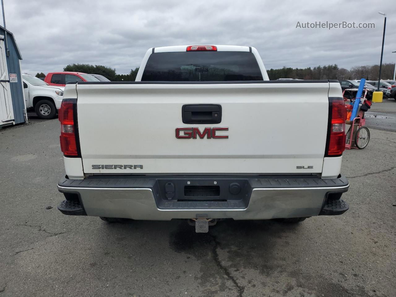 2016 Gmc Sierra K1500 Sle White vin: 1GTV2MEH1GZ120207