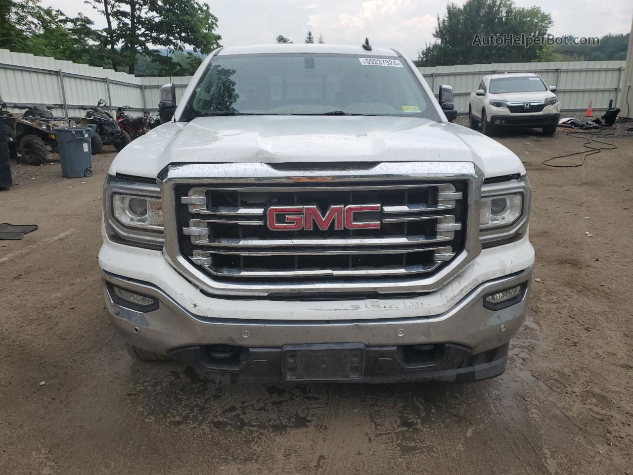 2016 Gmc Sierra K1500 Slt White vin: 1GTV2NEC2GZ403886