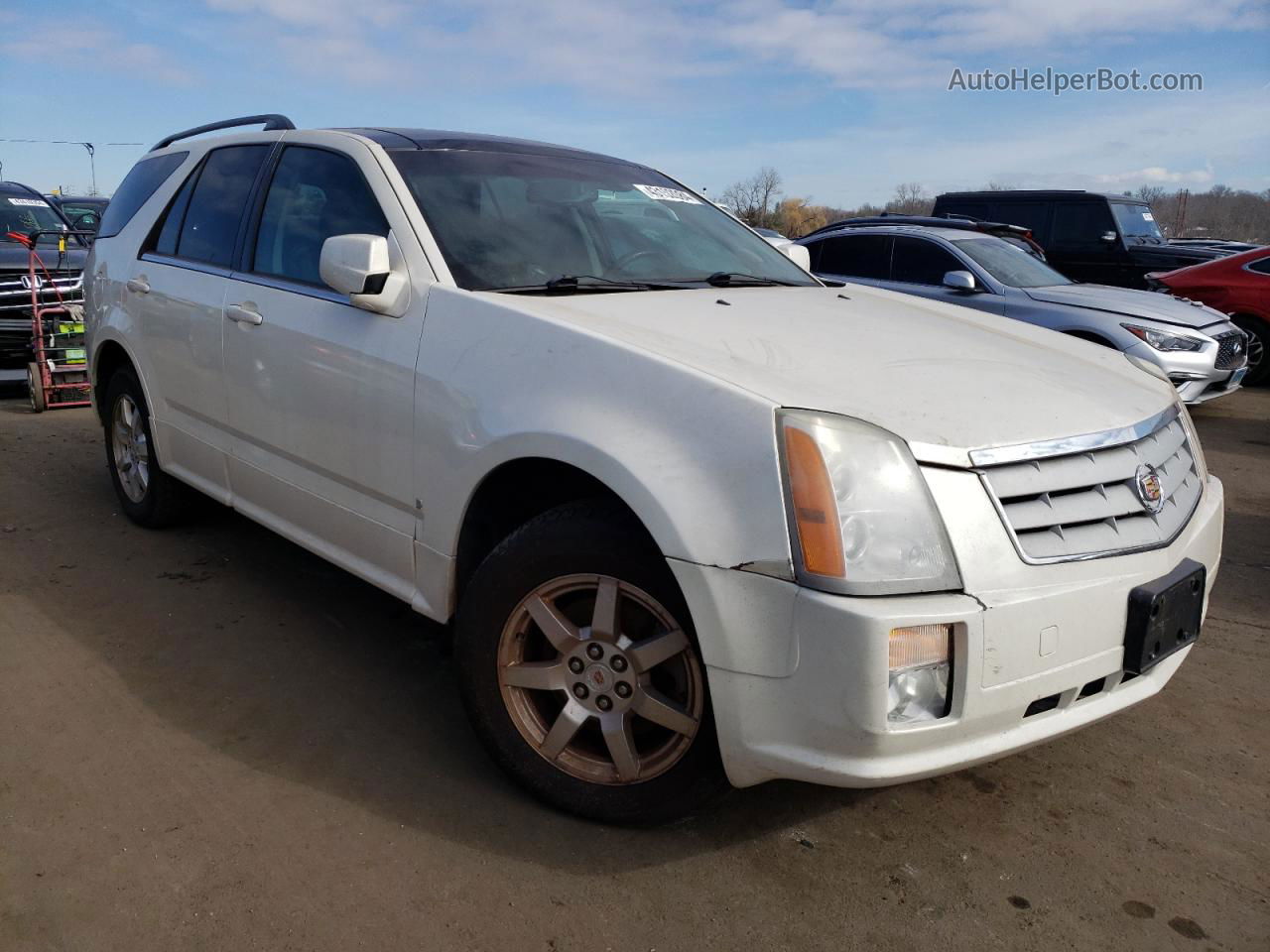 2008 Cadillac Srx  White vin: 1GYEE437280191045