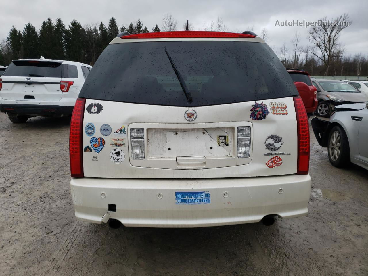 2008 Cadillac Srx  White vin: 1GYEE437880196234