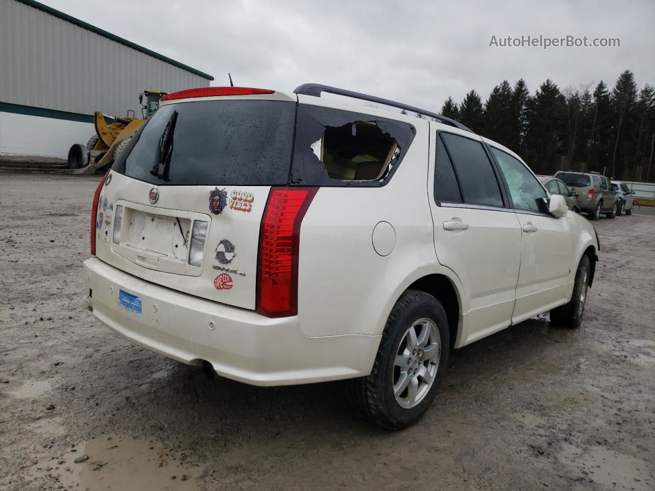 2008 Cadillac Srx  White vin: 1GYEE437880196234