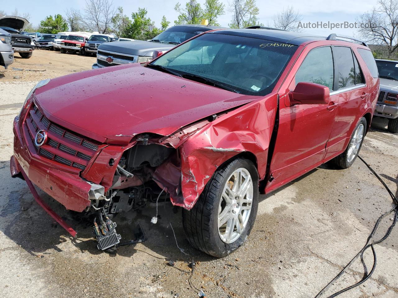 2008 Cadillac Srx  Красный vin: 1GYEE53A380198328