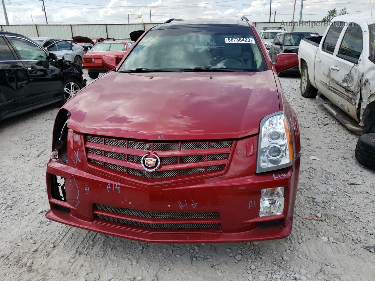 2008 Cadillac Srx  Red vin: 1GYEE637280175486