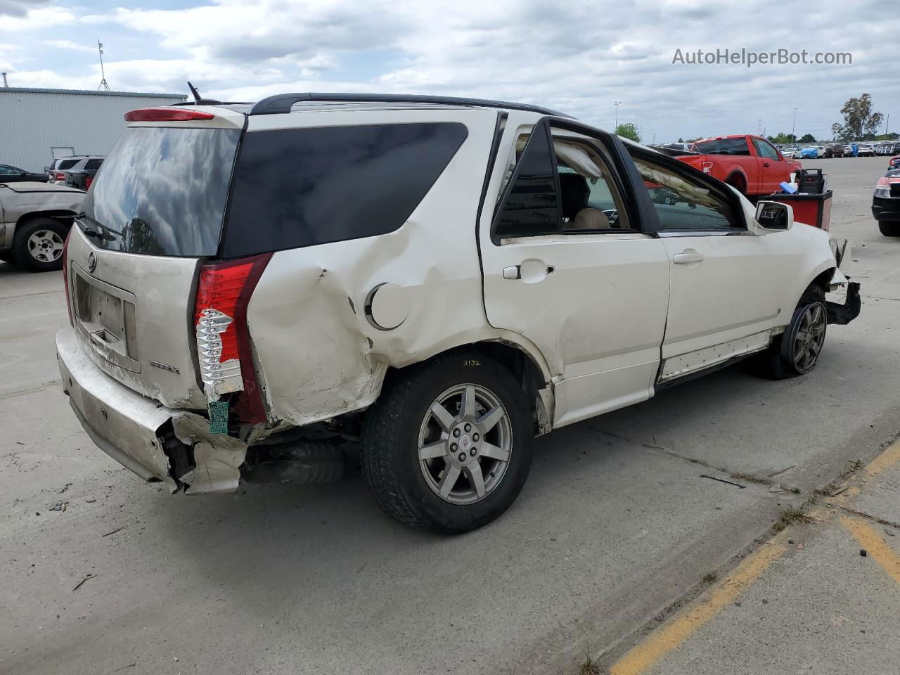 2008 Cadillac Srx  White vin: 1GYEE637480105245