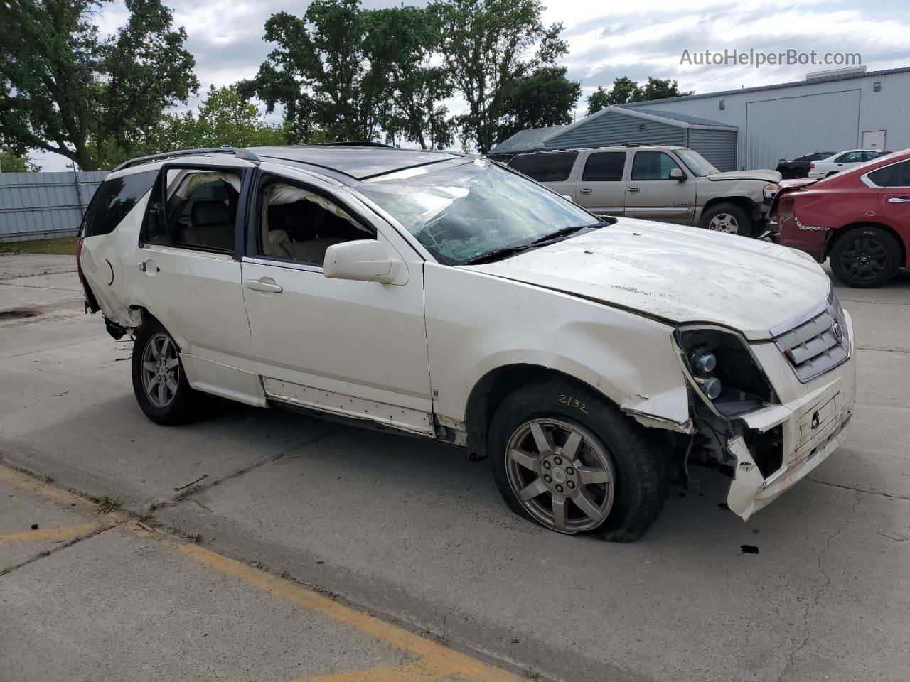 2008 Cadillac Srx  White vin: 1GYEE637480105245