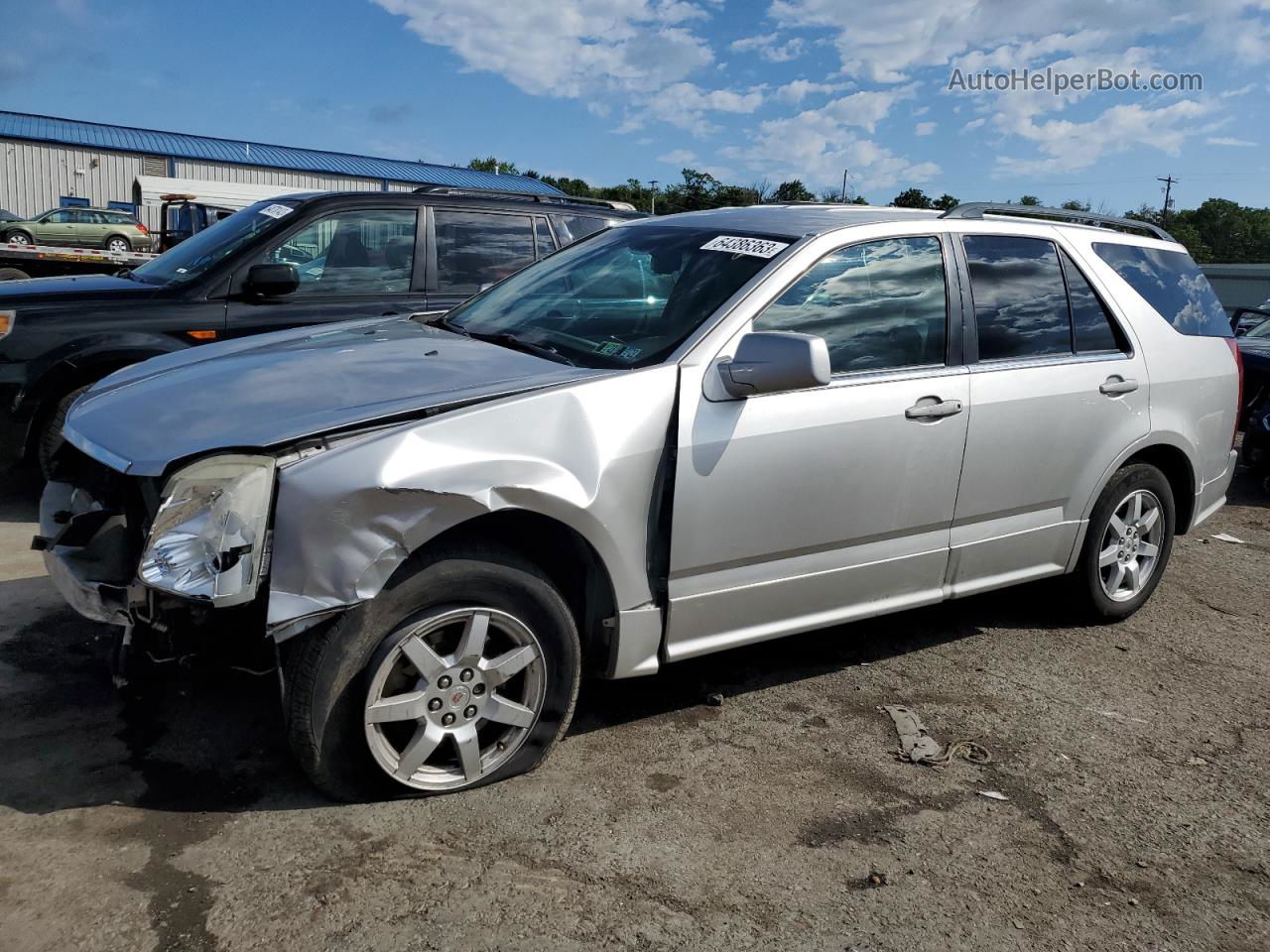 2008 Cadillac Srx  Silver vin: 1GYEE637980115298