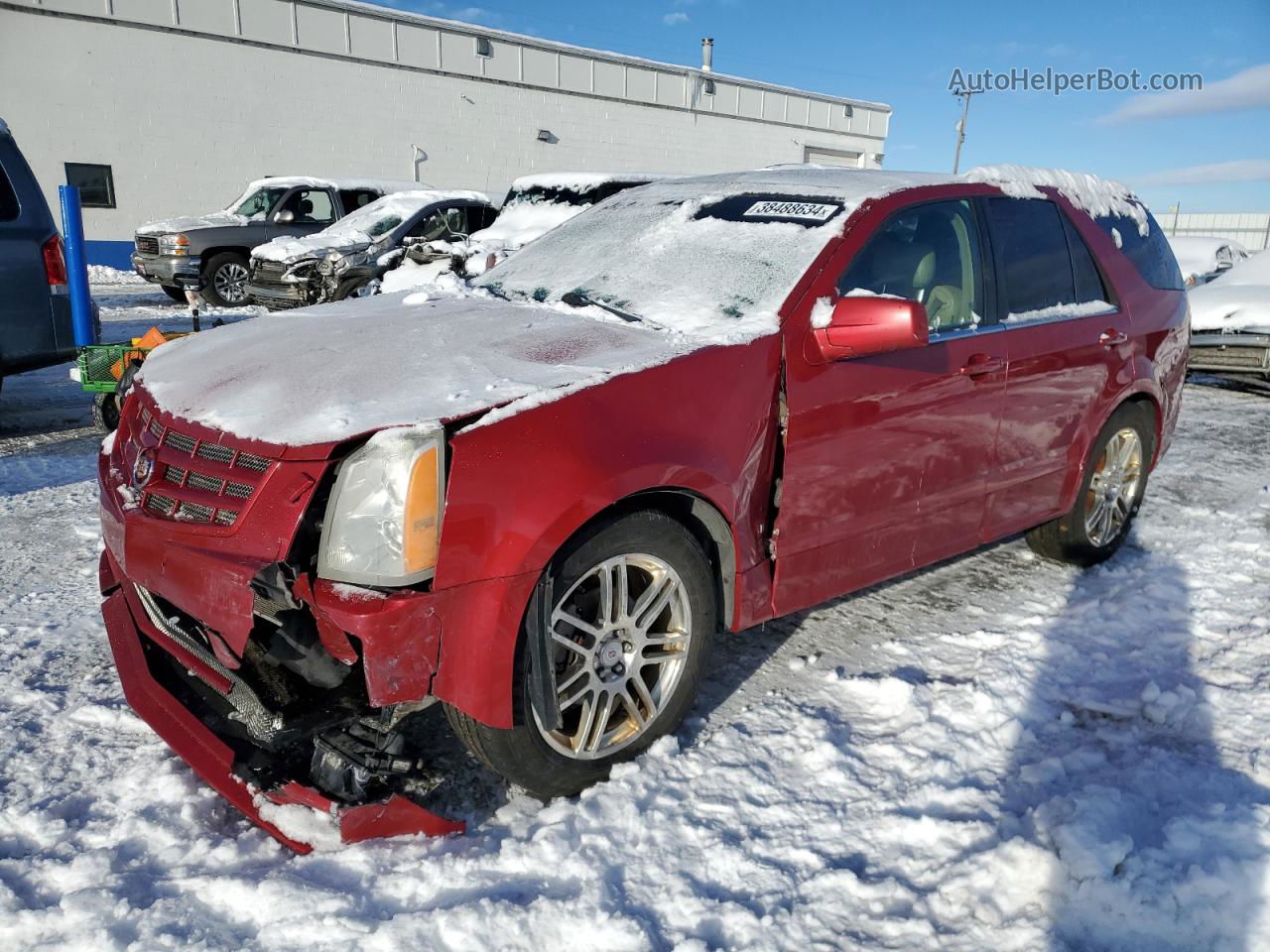 2008 Cadillac Srx  Red vin: 1GYEE637X80100597