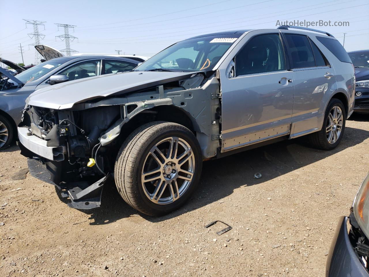 2008 Cadillac Srx  Silver vin: 1GYEE63A480103491