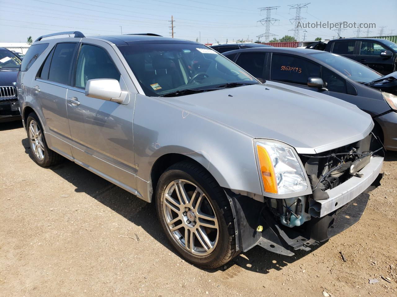 2008 Cadillac Srx  Silver vin: 1GYEE63A480103491