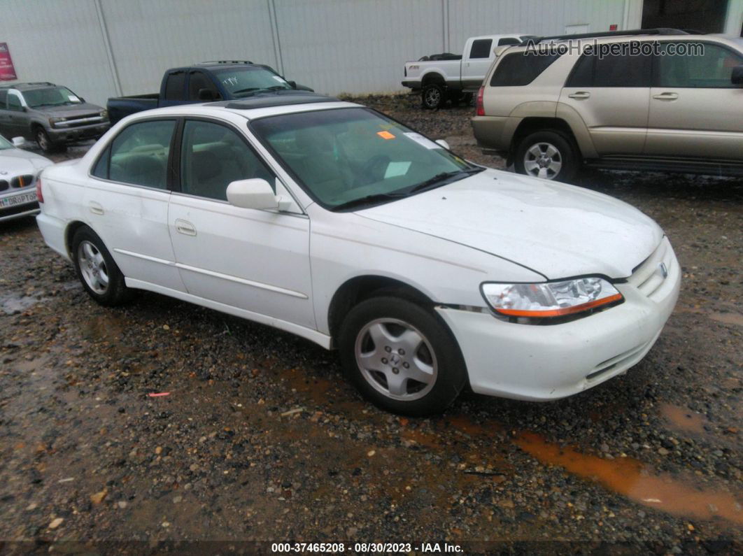 2000 Honda Accord Sdn Ex W/leather White vin: 1HGCG1653YA075381