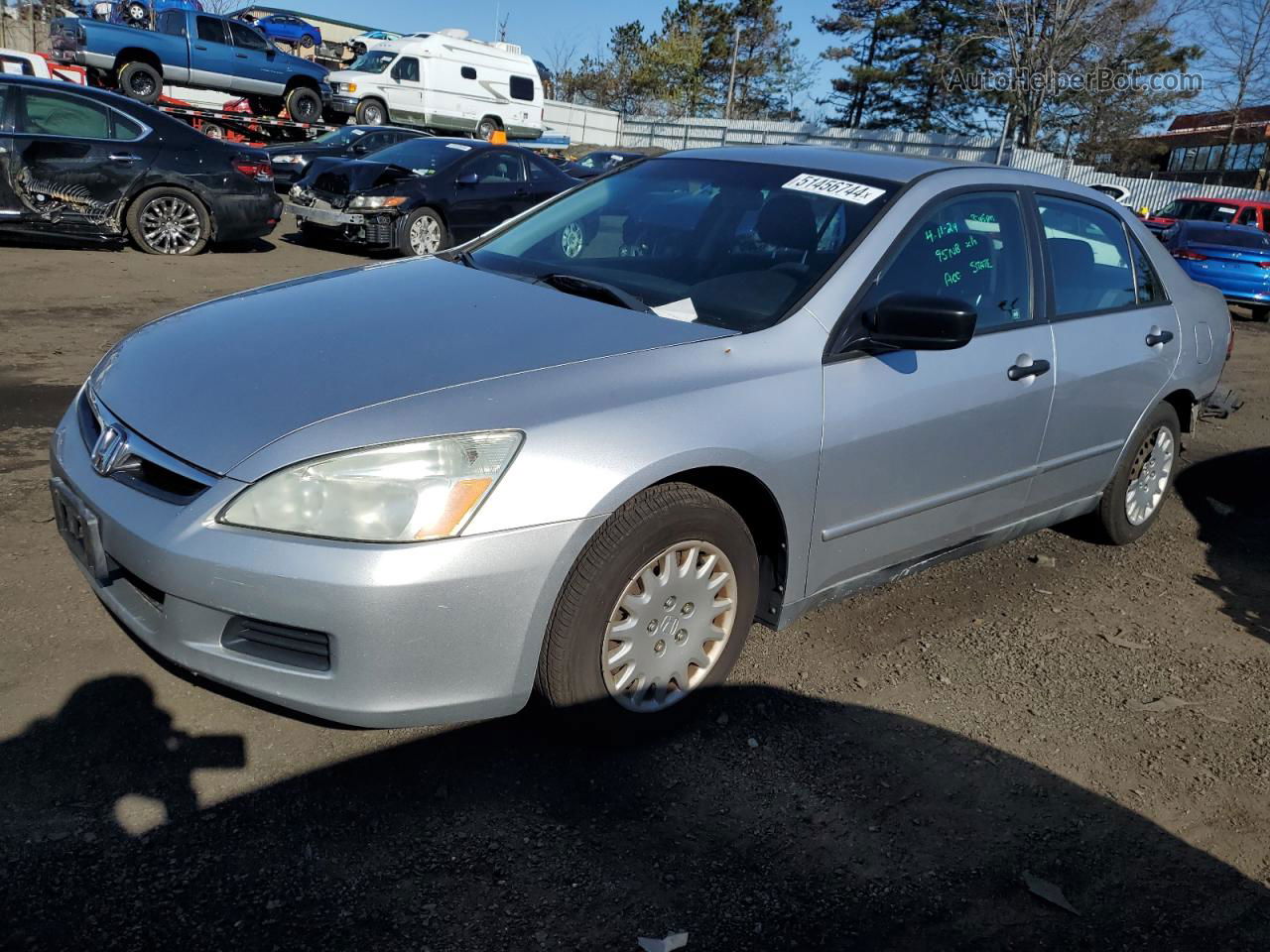 2007 Honda Accord Value Серебряный vin: 1HGCM55107A150938