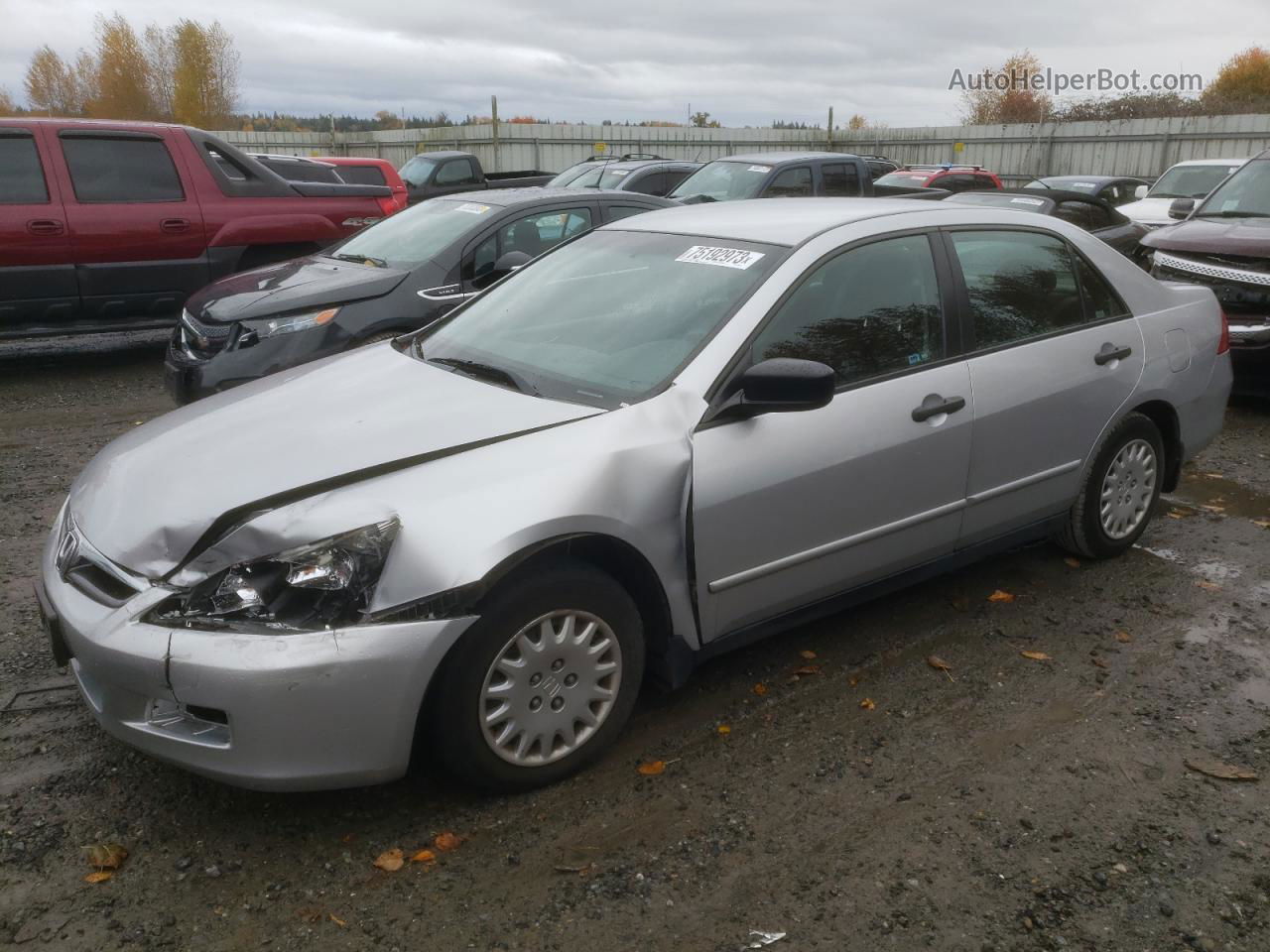 2007 Honda Accord Value Silver vin: 1HGCM55167A181434