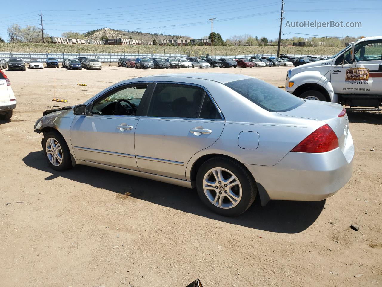 2007 Honda Accord Se Silver vin: 1HGCM55307A114264