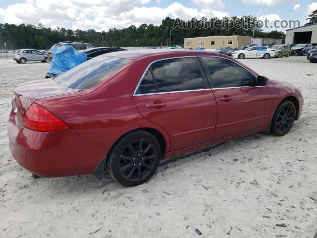 2007 Honda Accord Se Red vin: 1HGCM55367A009051