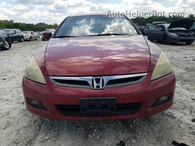 2007 Honda Accord Se Red vin: 1HGCM55367A009051